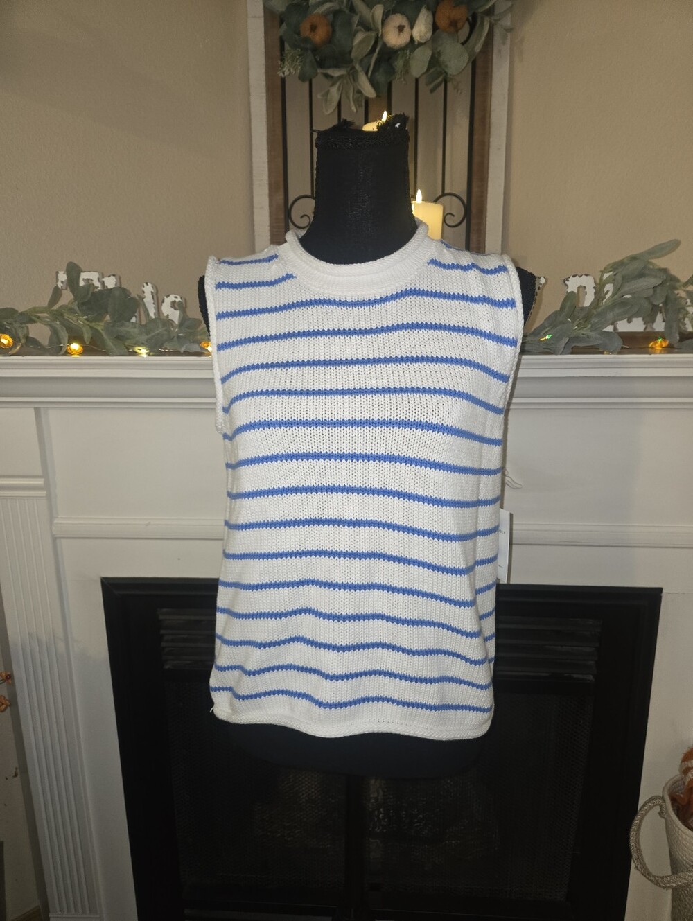NWT Free Assembly Roll Neck Lightweight Cotton Sweater Shell